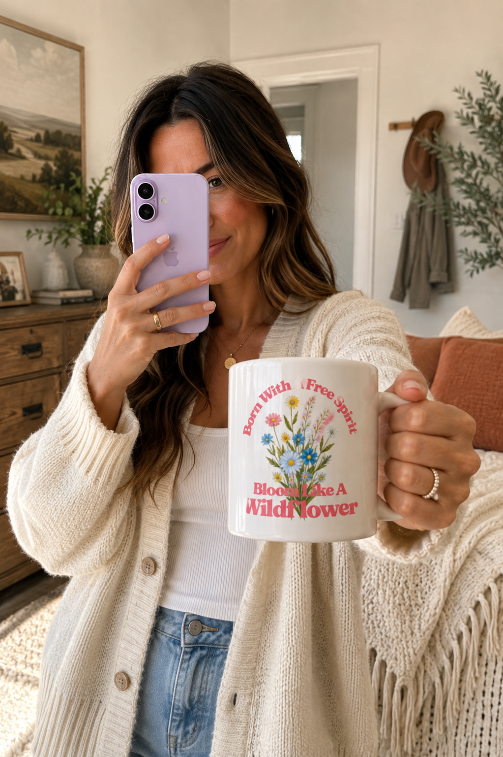 Free Spirit Wildflower Statement Coffee Mug