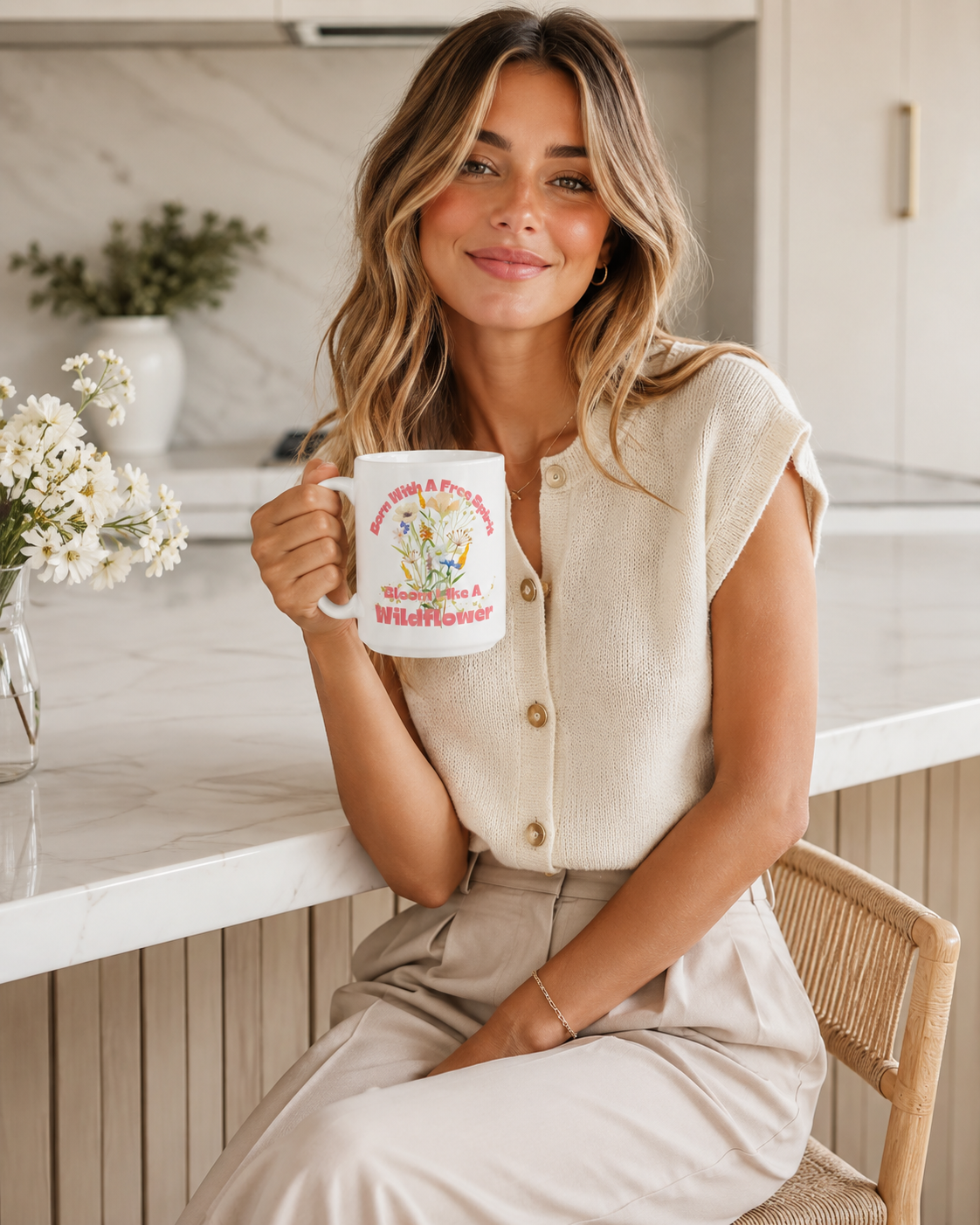Free Spirit Wildflower Statement Coffee Mug