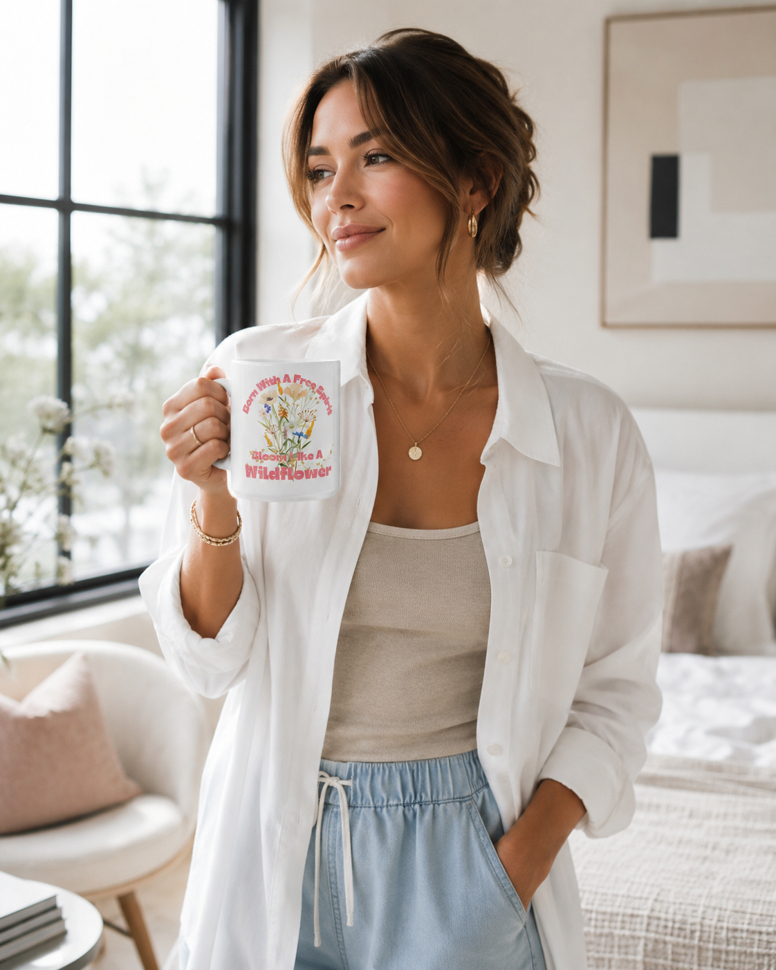 Free Spirit Wildflower Statement Coffee Mug