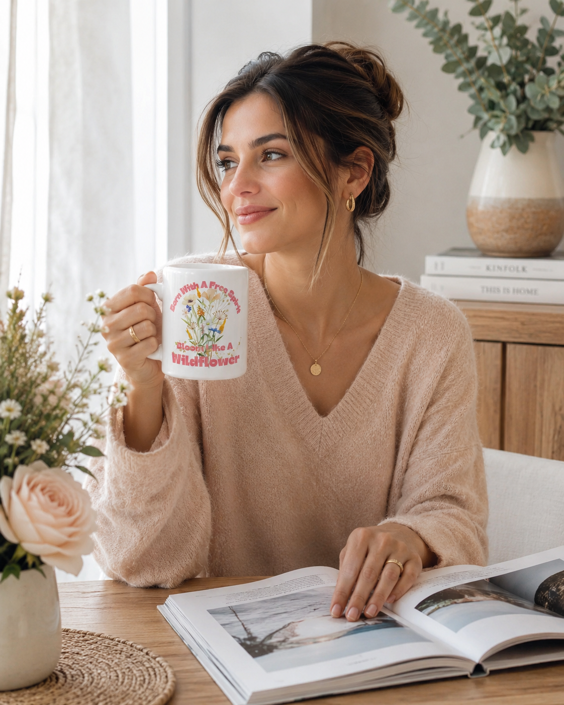 Free Spirit Wildflower Statement Coffee Mug