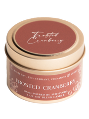 Frosted Cranberry Tin Candle