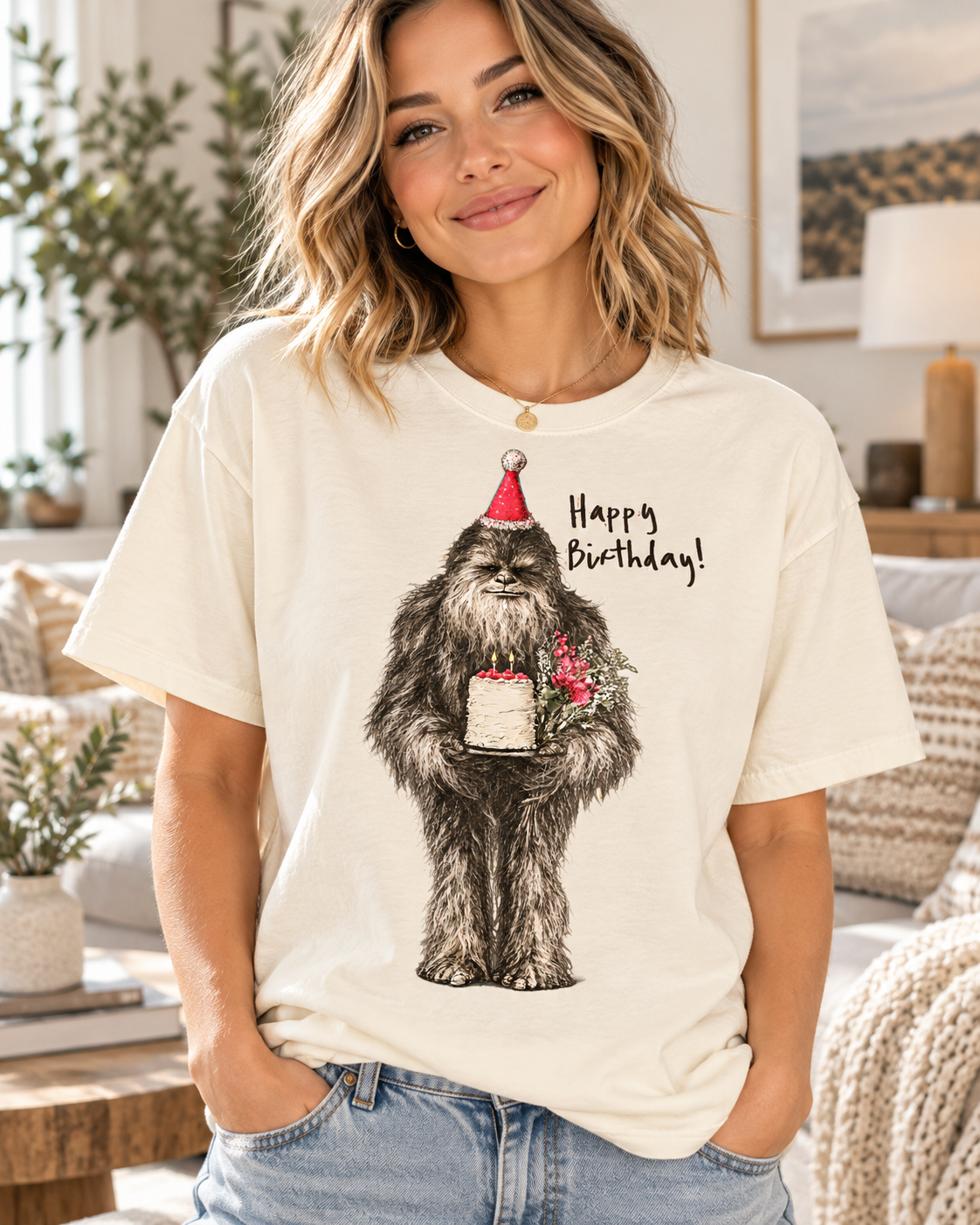 Funny Bigfoot Birthday T-shirt - Birthday Sasquatch Tee