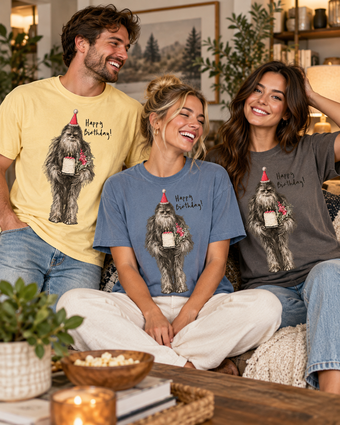 Funny Bigfoot Birthday T-shirt - Birthday Sasquatch Tee