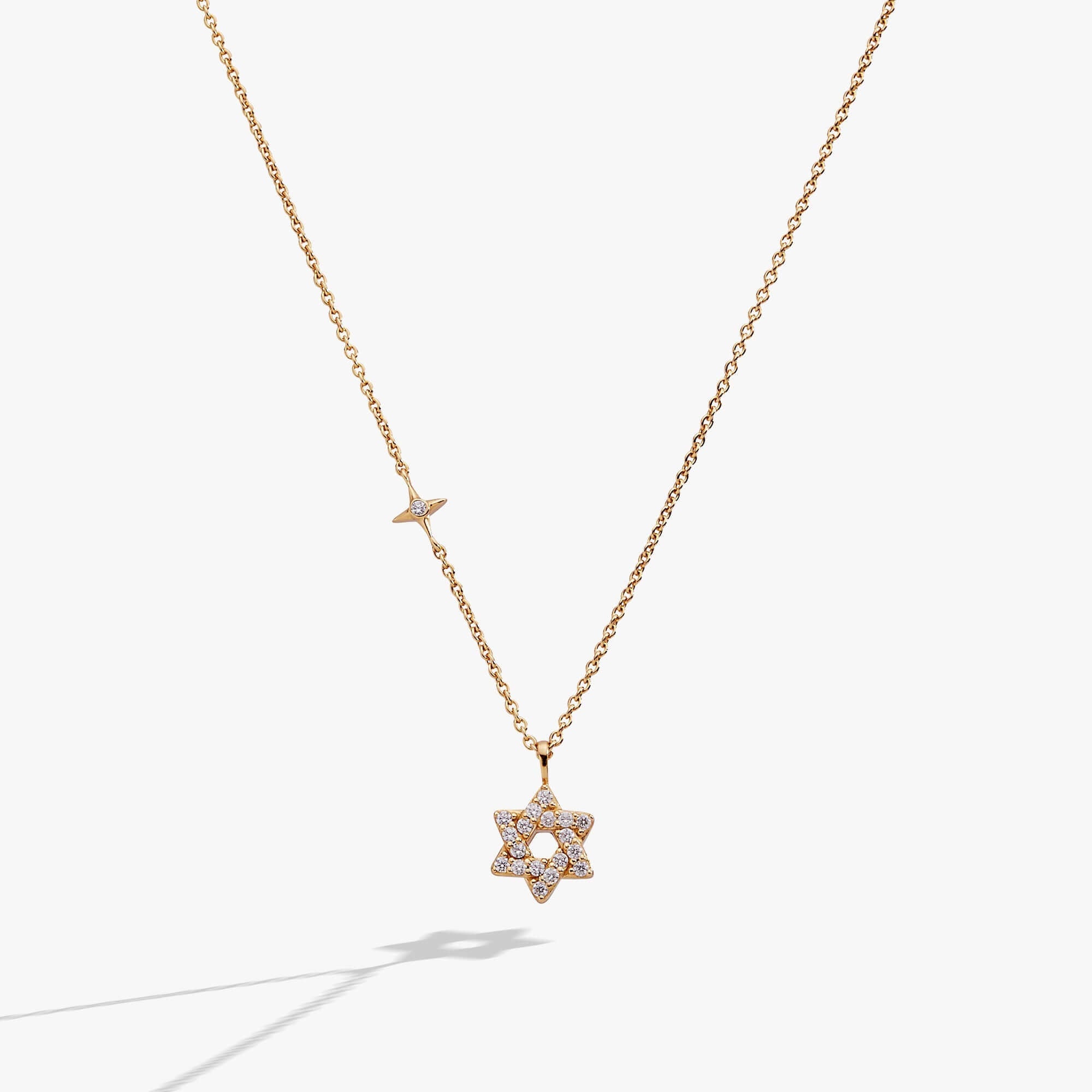 Star of David Delicate Pave Crystal Pendant Necklace, Necklaces, $ 78.00, A Moment Of Now™
