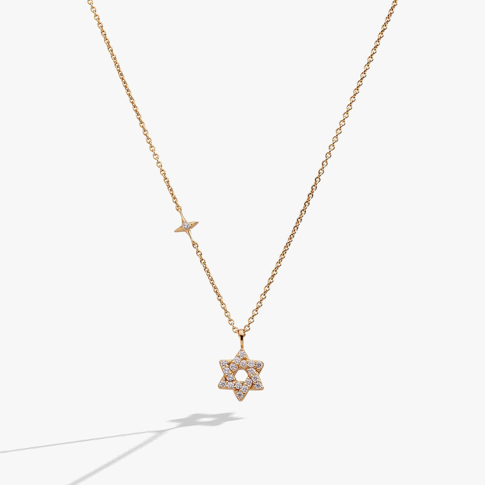 Star of David Delicate Pave Crystal Pendant Necklace, Necklaces, $ 78.00, A Moment Of Now™