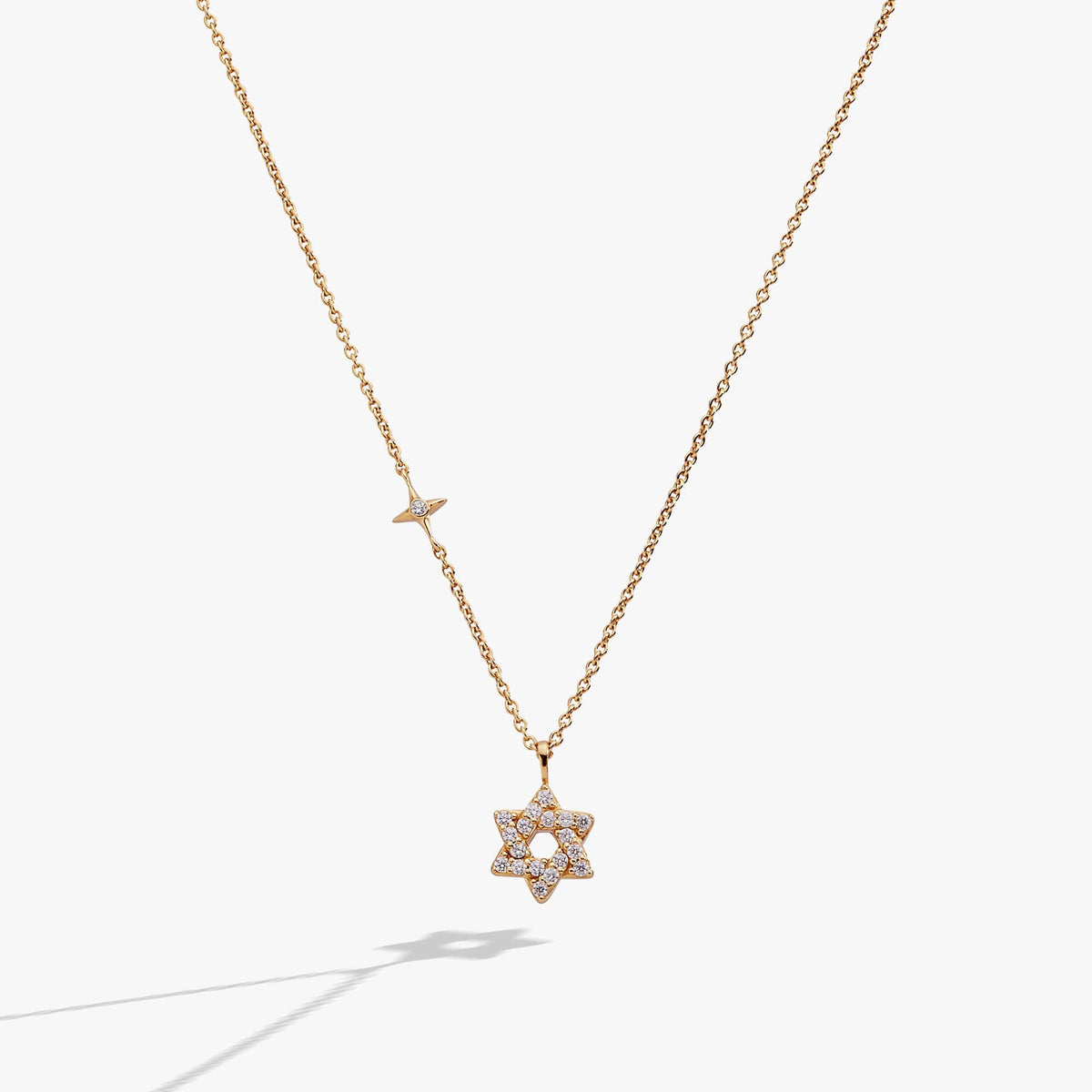 Star of David Delicate Pave Crystal Pendant Necklace, Necklaces, $ 78.00, A Moment Of Now™