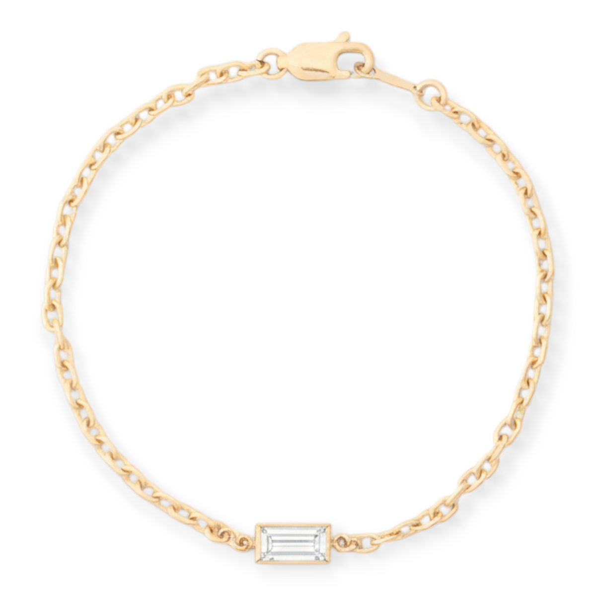 Rectangle Bezel Bracelet | 14K Gold Filled Stone Chain, Bracelets, $ 72.00, A Moment Of Now™