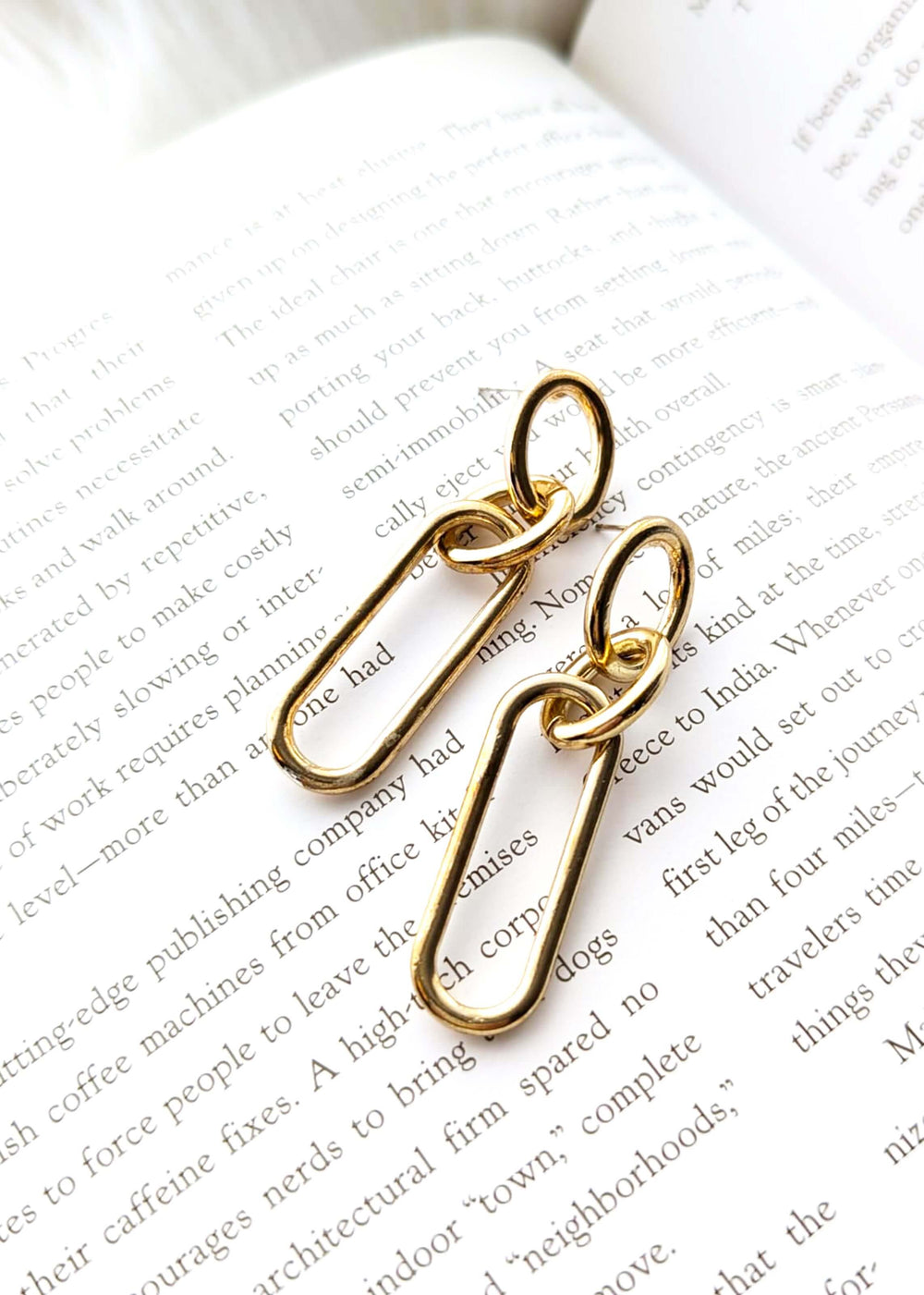 Nivelle Gold Plated Chain Dangle Earrings for Elegant Style, Earrings, $ 10.99, A Moment Of Now™