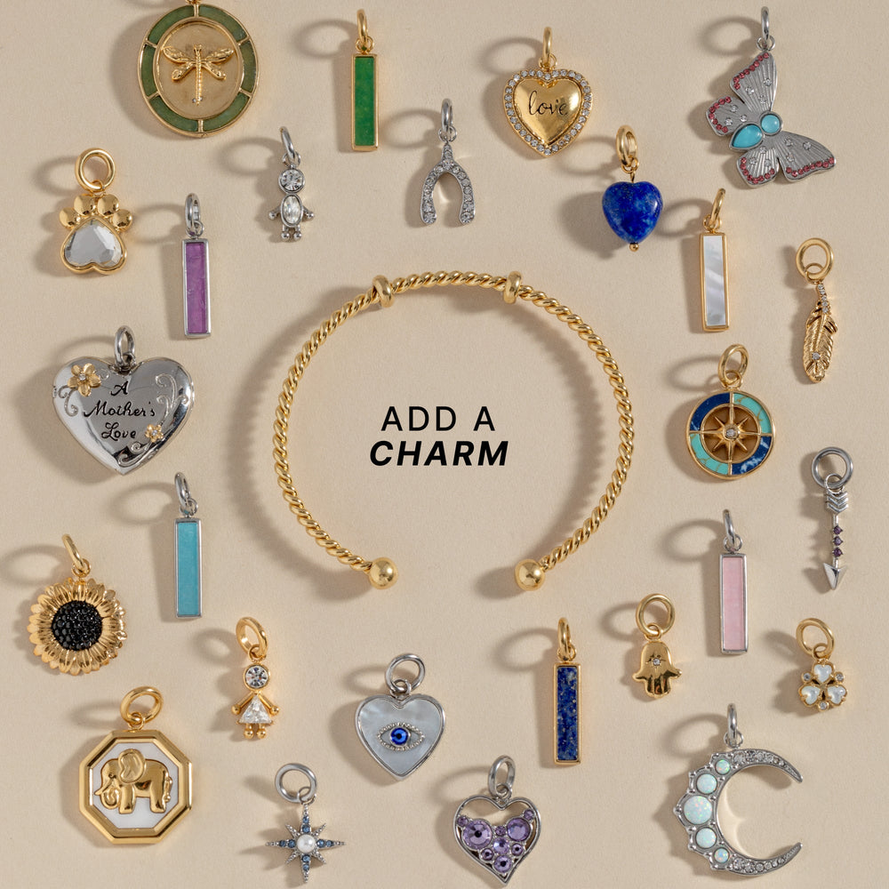 French Rope Charm Bracelet Cuff, Bracelets, $ 28.00, A Moment Of Now™