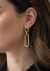 Nivelle Gold Plated Chain Dangle Earrings for Elegant Style, Earrings, $ 10.99, A Moment Of Now™