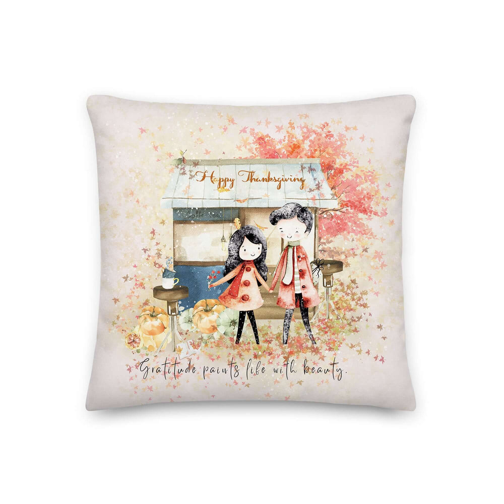 Happy Thanksgiving Gratitude Pillow | Autumn Decor, Throw Pillows, $ 55.00, A Moment Of Now™