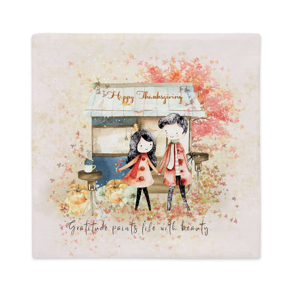 Happy Thanksgiving Gratitude Pillow | Autumn Decor, Throw Pillows, $ 55.00, A Moment Of Now™