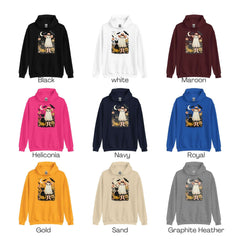 Halloween Western Ghost & Black Cats Hoodie - Cozy & Spooky, Hoodies, $ 47.00, A Moment Of Now™