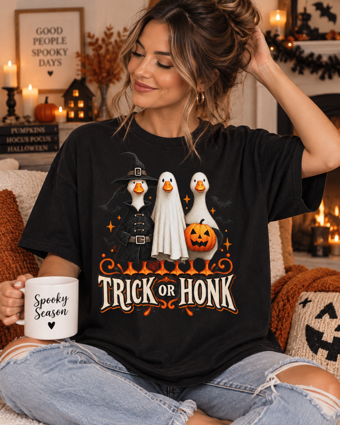 Halloween 'Trick or Honk' Goose T-Shirt