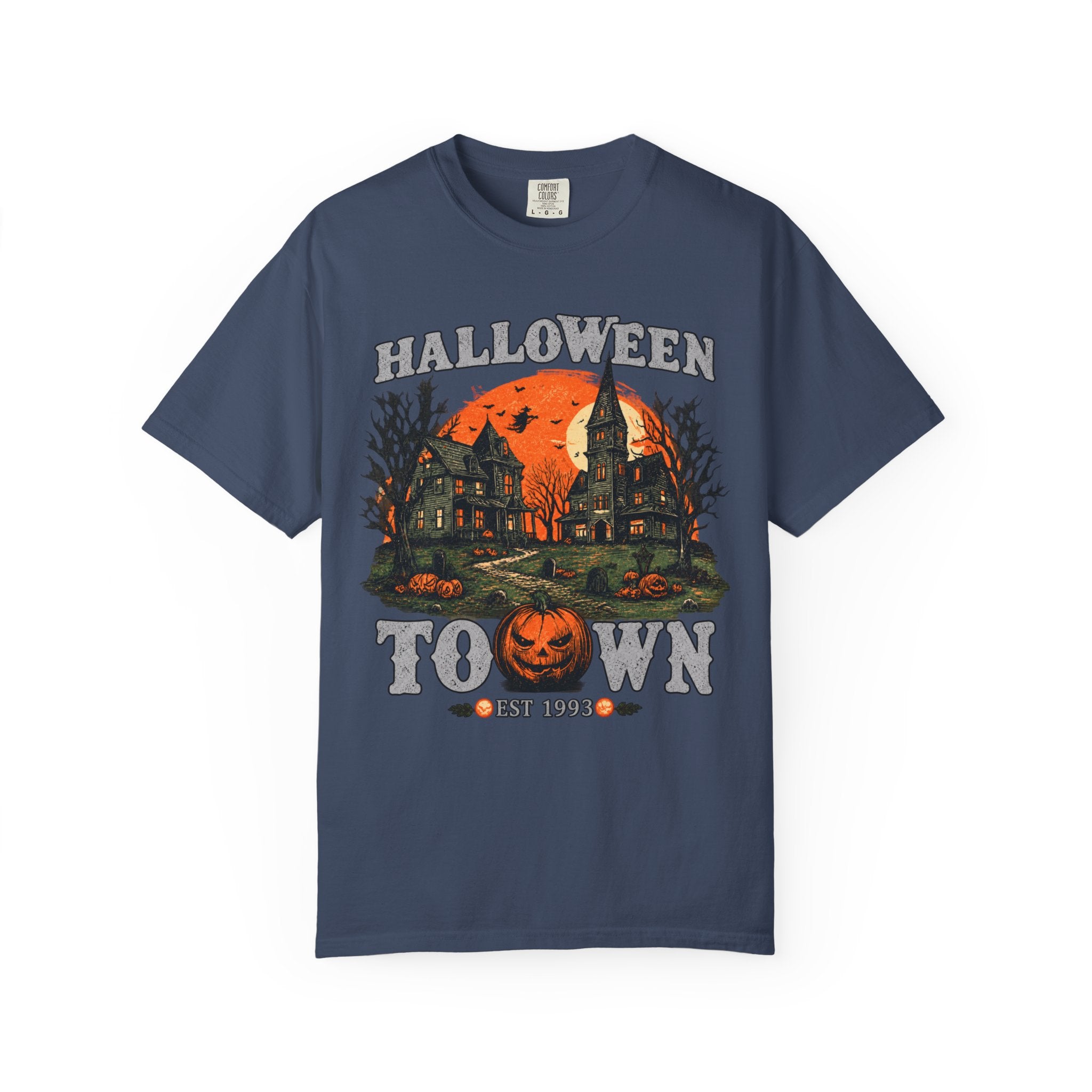 Halloween Town Vintage Tee — Haunted Pumpkin Village Graphic T-Shirt
