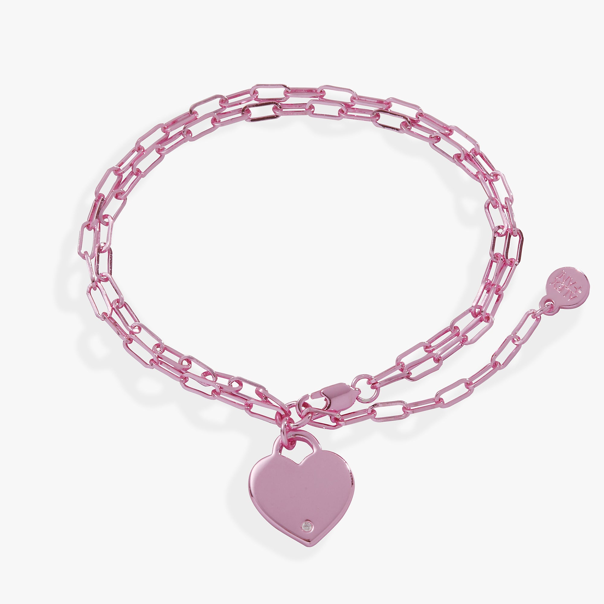 Heart Charm Double Paperclip Chain Bracelet, Bracelets, $ 28.00, A Moment Of Now™