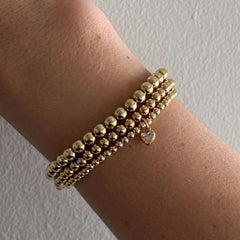 heart stone juno bracelet triple stack (3+4+5mm)