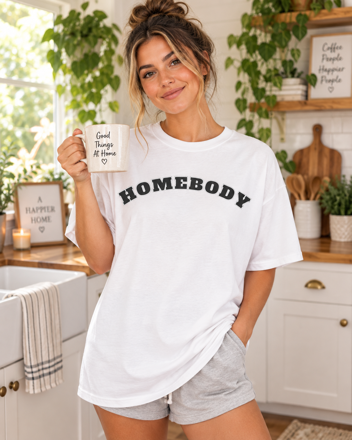 Homebody T-Shirt — Comfort Colors® Graphic Tee, Cozy Loungewear Shirt