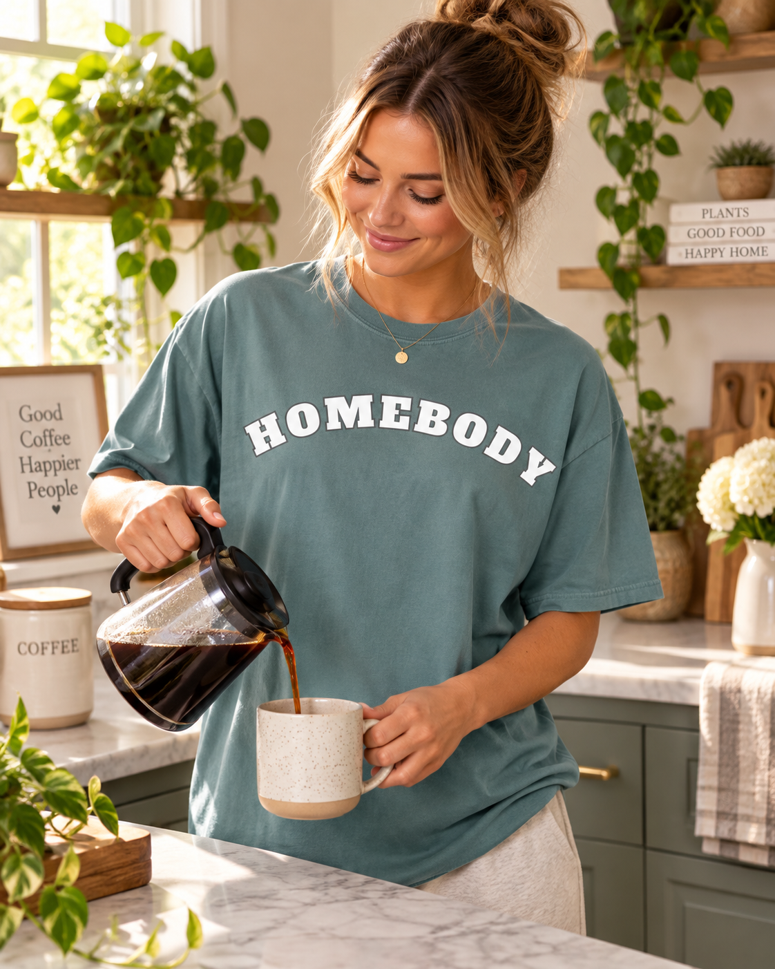 Homebody T-Shirt — Comfort Colors® Graphic Tee, Cozy Loungewear Shirt