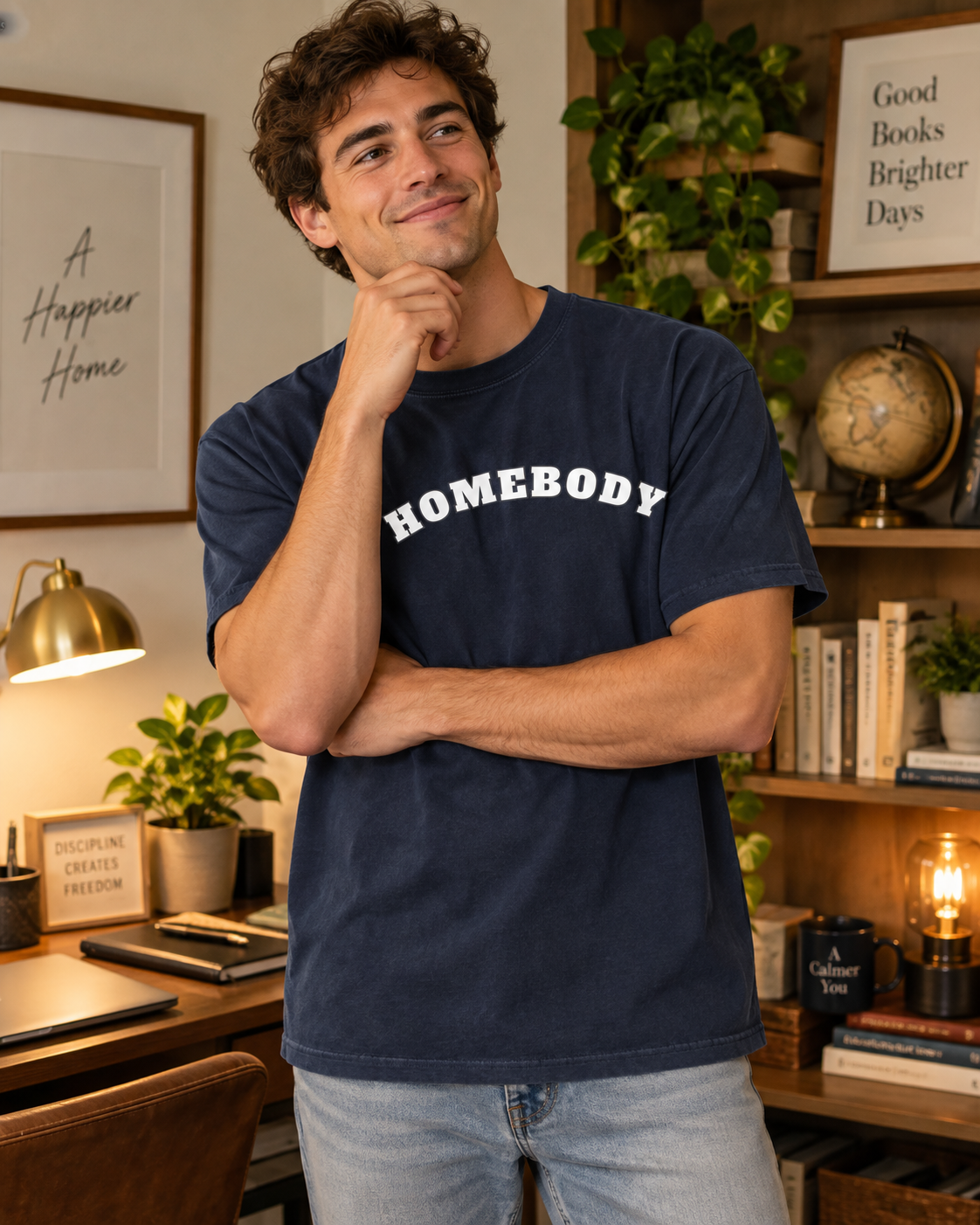 Homebody T-Shirt — Comfort Colors® Graphic Tee, Cozy Loungewear Shirt