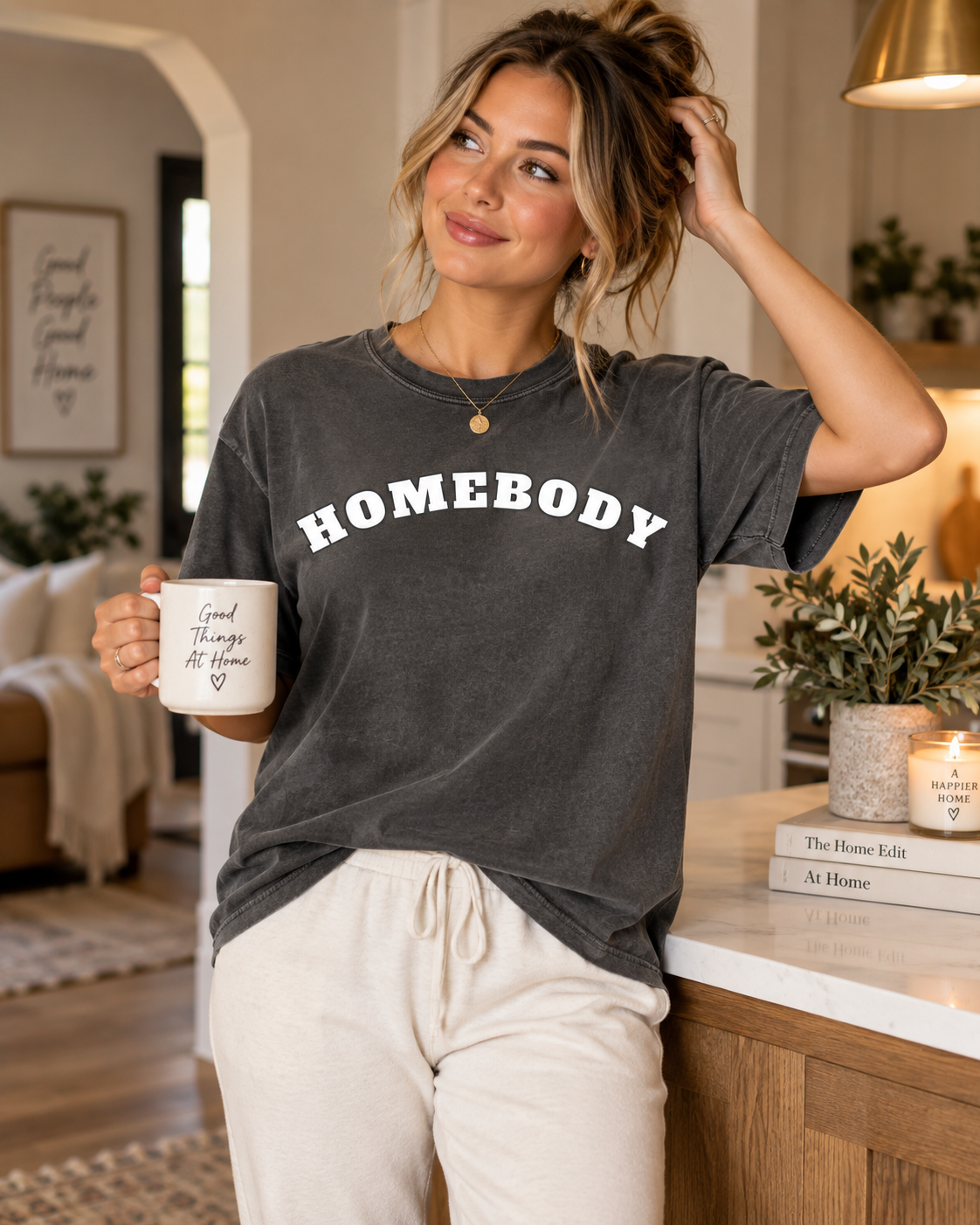 Homebody T-Shirt — Comfort Colors® Graphic Tee, Cozy Loungewear Shirt