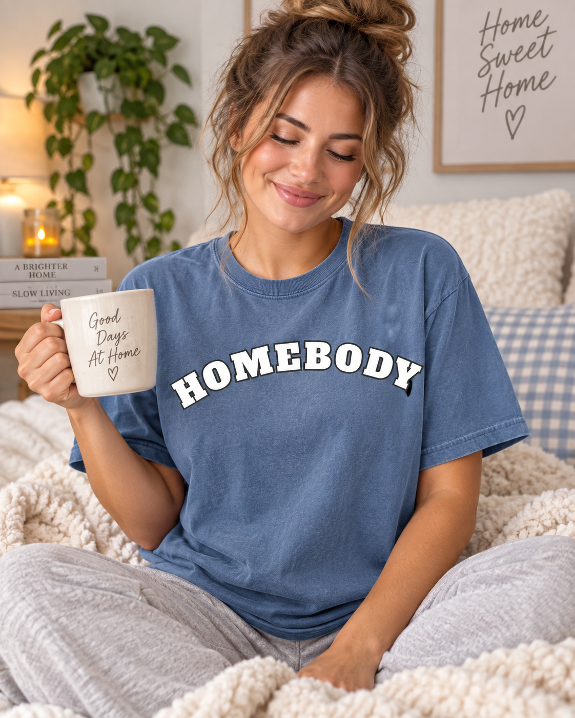 Homebody T-Shirt — Comfort Colors® Graphic Tee, Cozy Loungewear Shirt