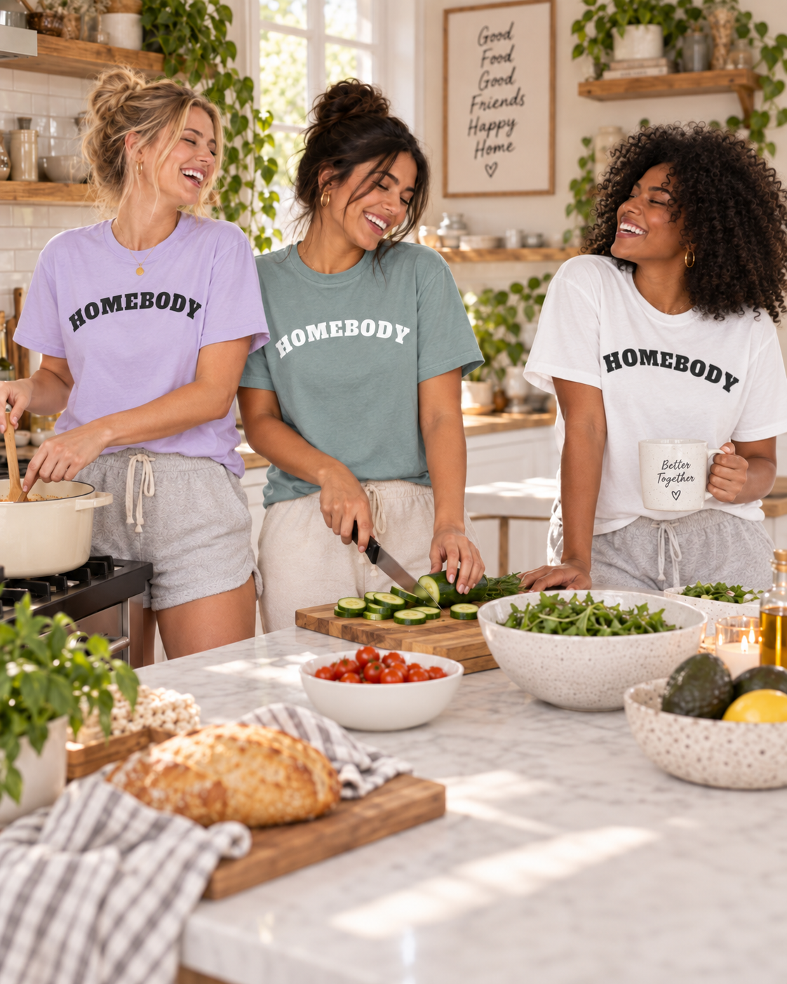 Homebody T-Shirt — Comfort Colors® Graphic Tee, Cozy Loungewear Shirt