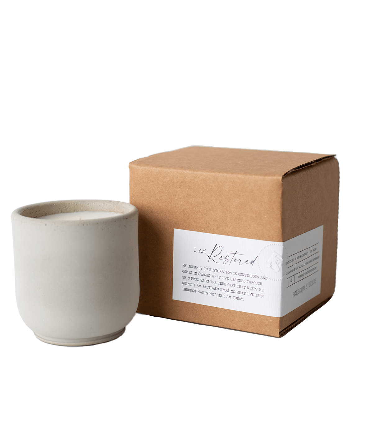 I AM Restored 8 oz Concrete Candle