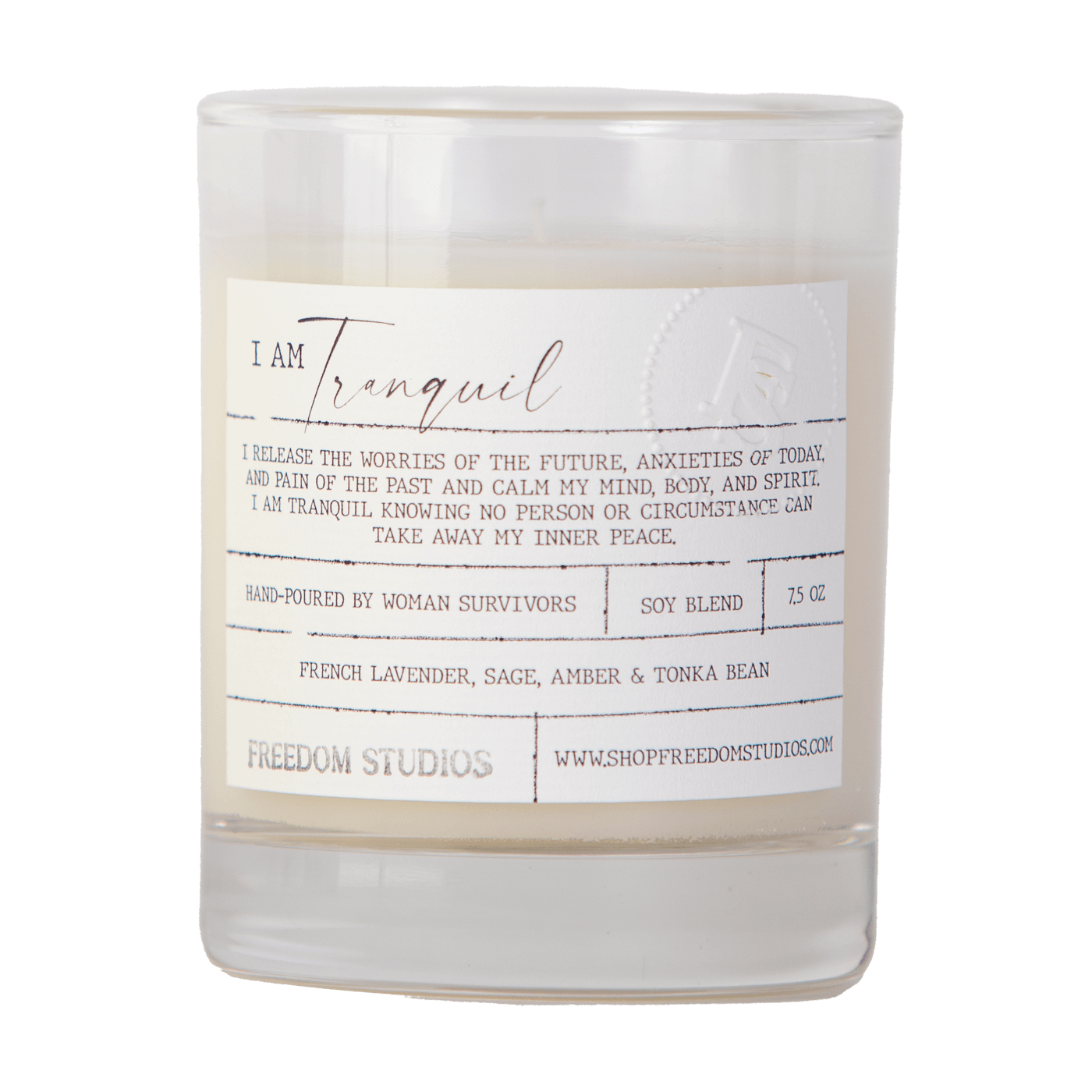 I AM Tranquil 7.5 oz Candle - Peaceful Aromatherapy, , $ 20.00, A Moment Of Now™