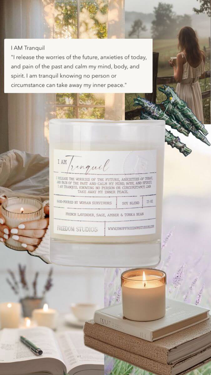 I AM Tranquil 7.5 oz Candle - Peaceful Aromatherapy, , $ 20.00, A Moment Of Now™
