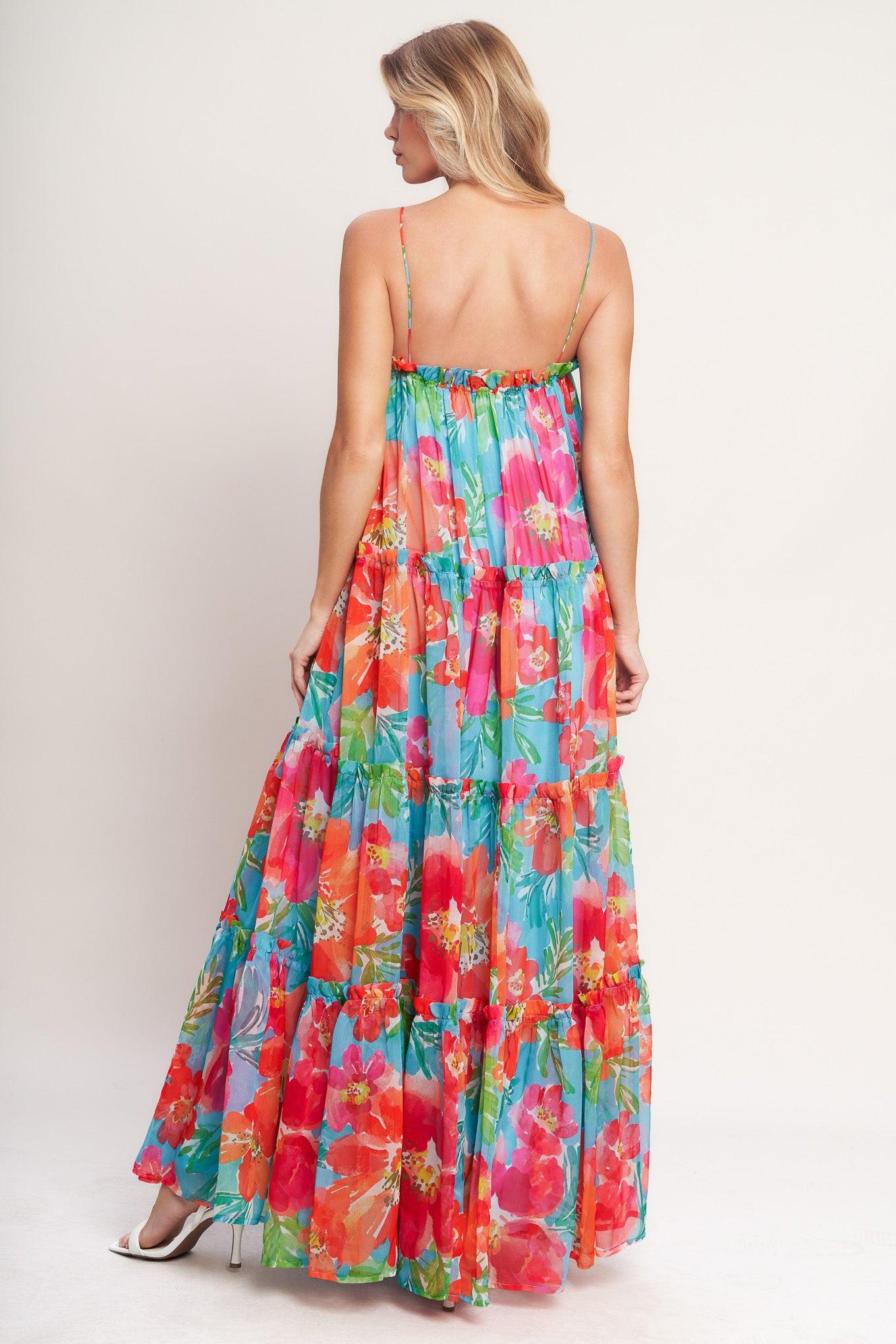Tropical Daydream Woven Maxi Dress