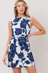 Navy Essence Woven Mini Dress