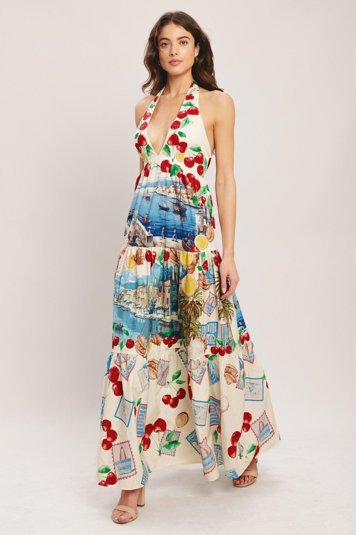Italian Riviera Dream Woven Maxi Dress