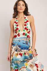 Italian Riviera Dream Woven Maxi Dress