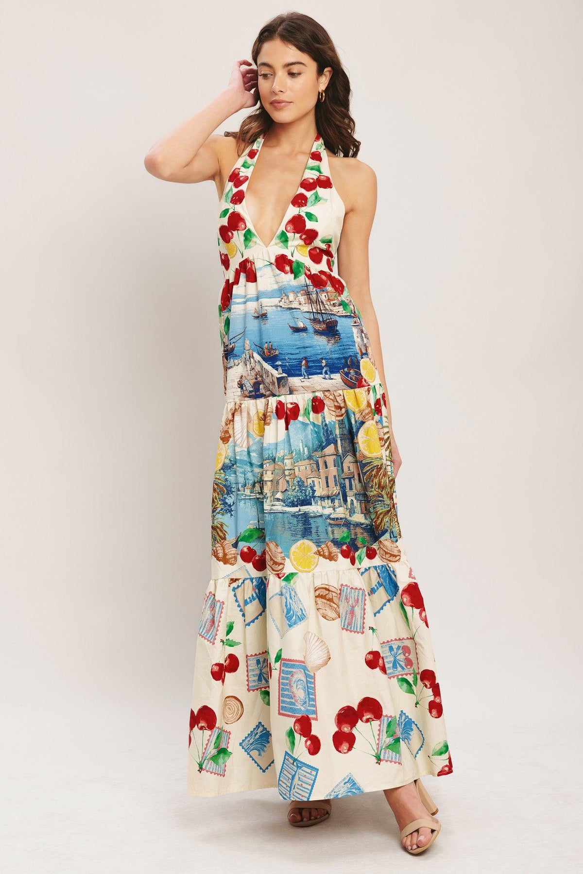 Italian Riviera Dream Woven Maxi Dress