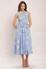 Summer Sketch Flora Woven Midi Dress