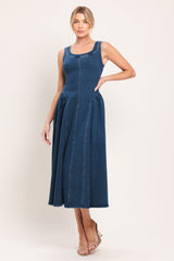 Classic Indigo Denim Midi Dress | Boutique In USA, DRESSES, $ 82.00, A Moment Of Now™