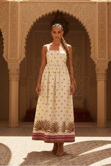 Coconut Grove Woven Midi Dress