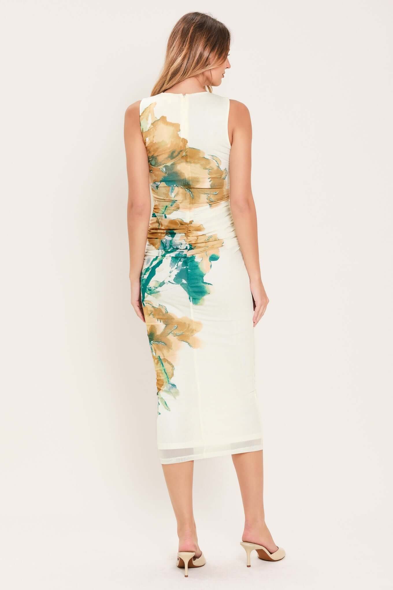 BLUEBELL WHISPER POWER MESH MIDI DRESS | Boutique In USA, DRESSES, $ 70.00, A Moment Of Now™