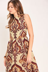Palazzo Charm Woven Midi Dress