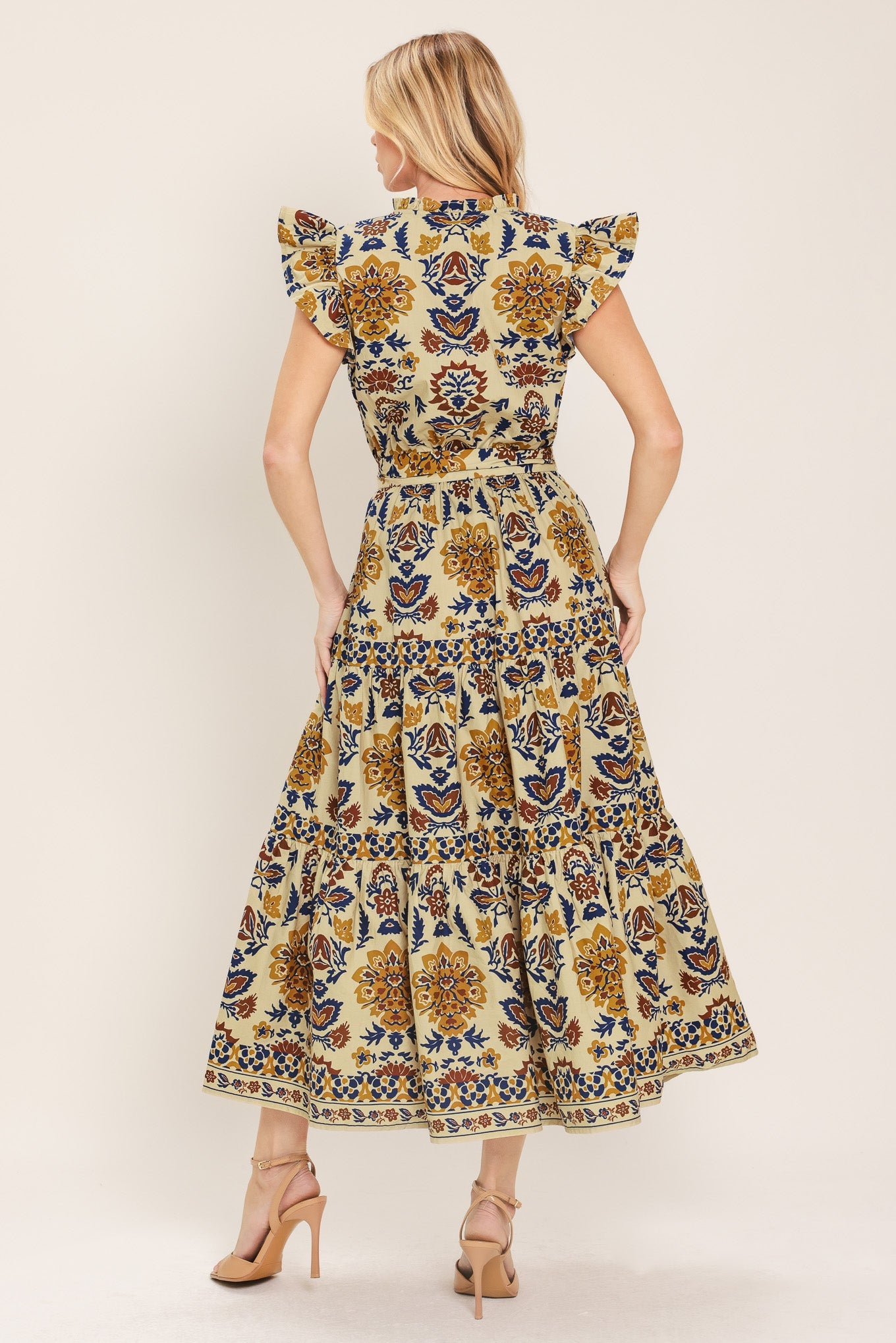 Golden Meadow Woven Midi Dress | Boutique In USA, DRESSES, $ 88.00, A Moment Of Now™