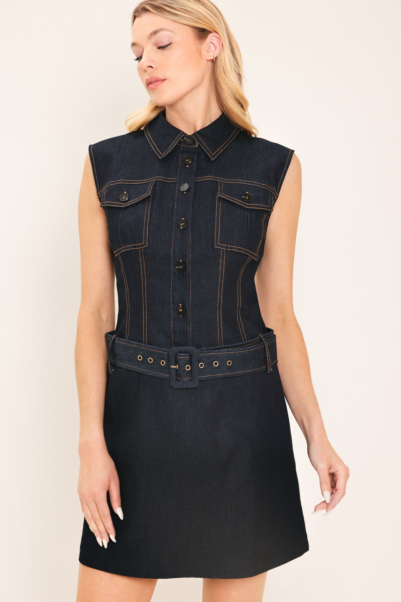 Denim Socialite Mini Dress | Boutique In USA, DRESSES, $ 70.00, A Moment Of Now™