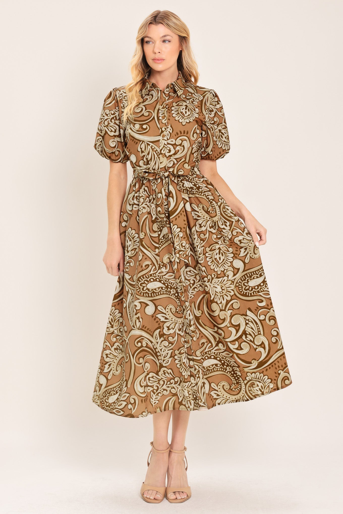 Vintage Paisley Woven Midi Dress | Boutique In USA, DRESSES, $ 82.00, A Moment Of Now™