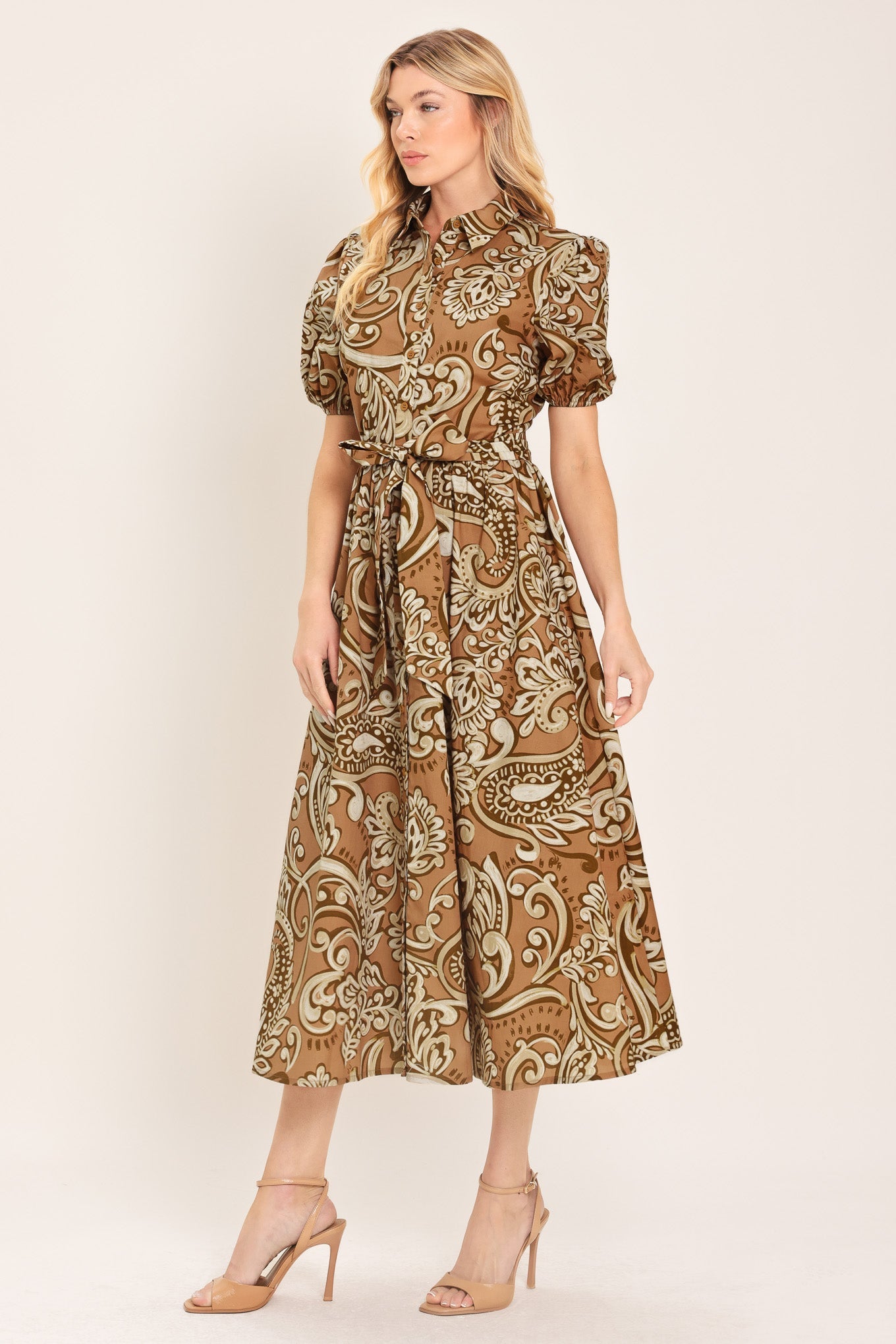 Vintage Paisley Woven Midi Dress | Boutique In USA, DRESSES, $ 82.00, A Moment Of Now™