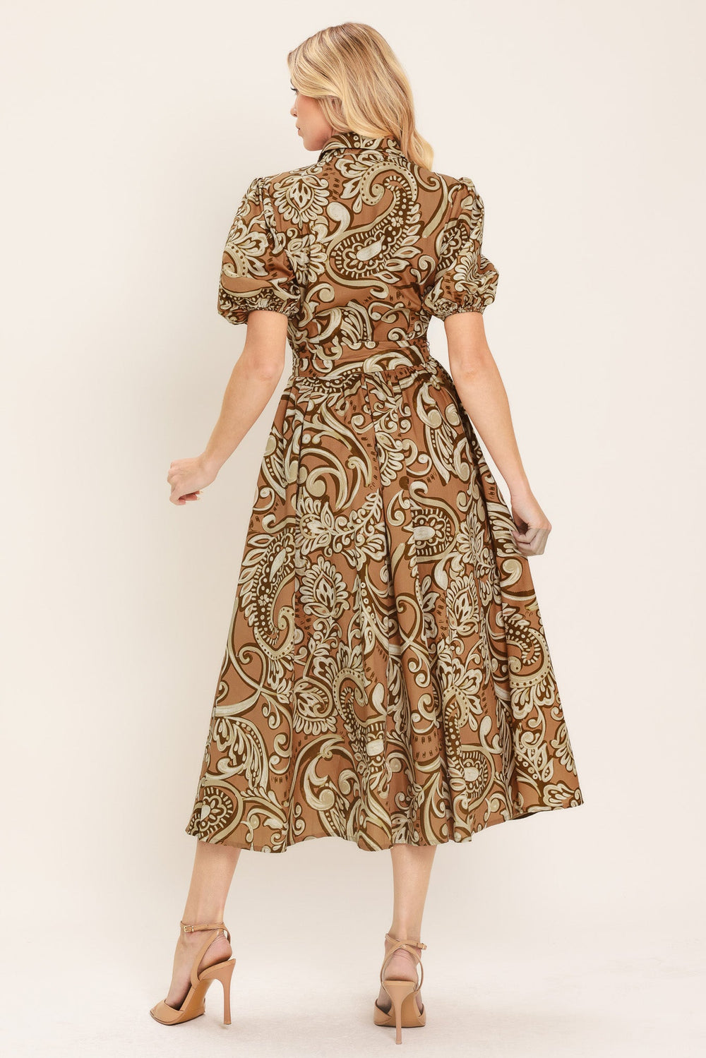 Vintage Paisley Woven Midi Dress | Boutique In USA, DRESSES, $ 82.00, A Moment Of Now™