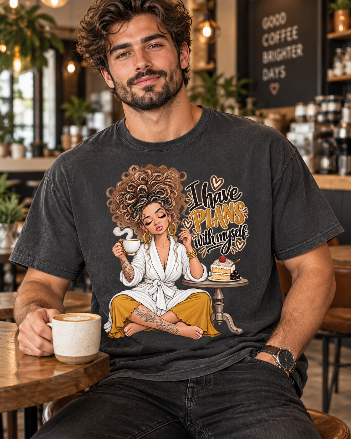 I Have Plans With Myself Relaxed Tee — Self-Care Cozy Shirt