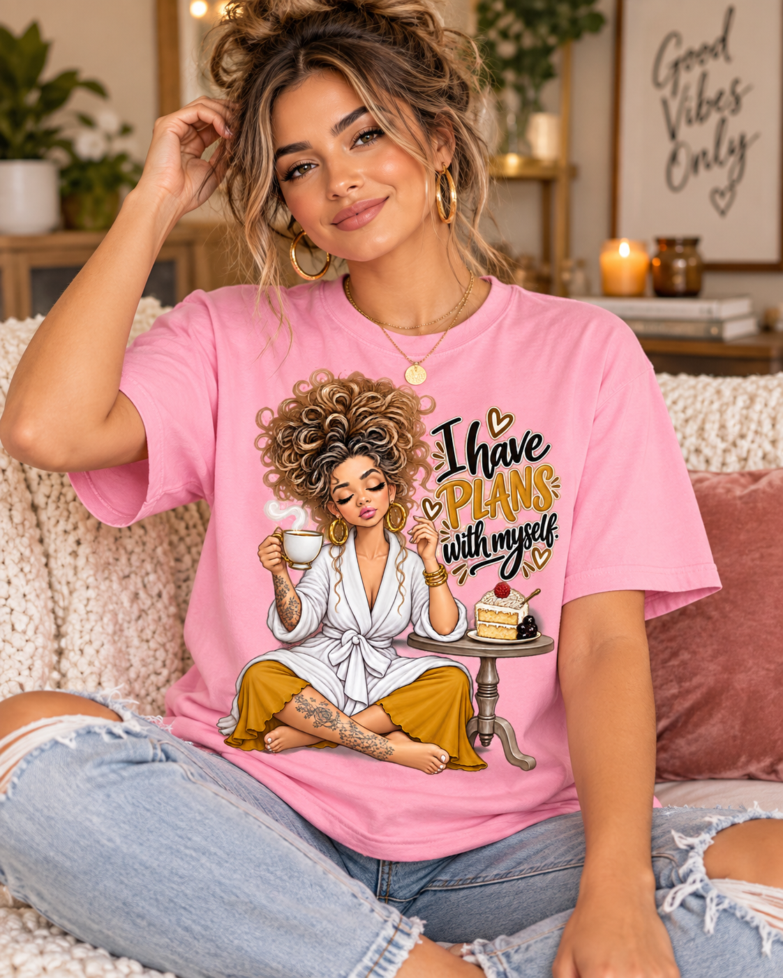 I Have Plans With Myself Relaxed Tee — Self-Care Cozy Shirt