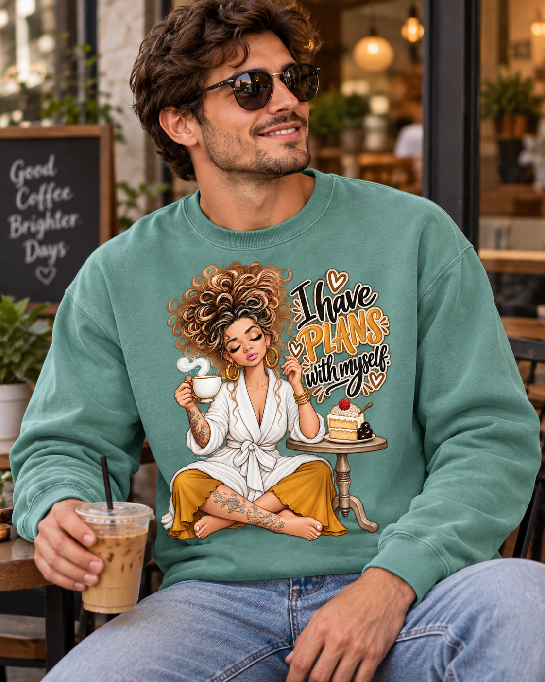 I Have Plans With Myself Sweatshirt — Cozy Self-Care Relaxation Crewneck