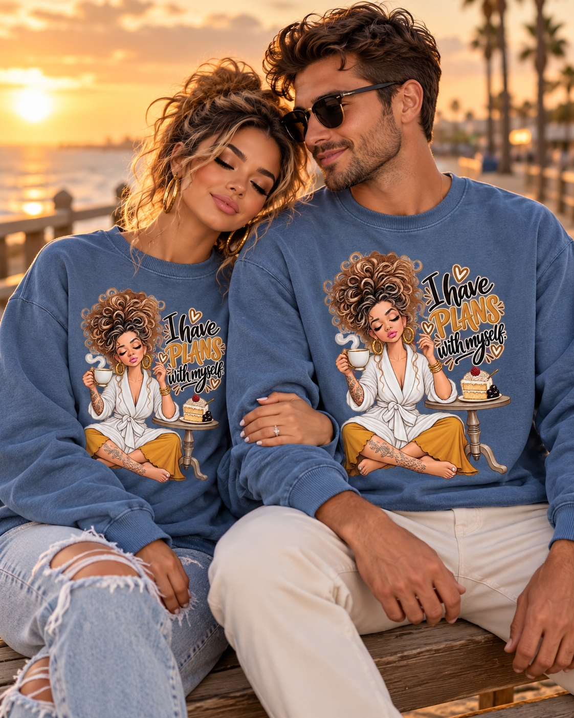 I Have Plans With Myself Sweatshirt — Cozy Self-Care Relaxation Crewneck