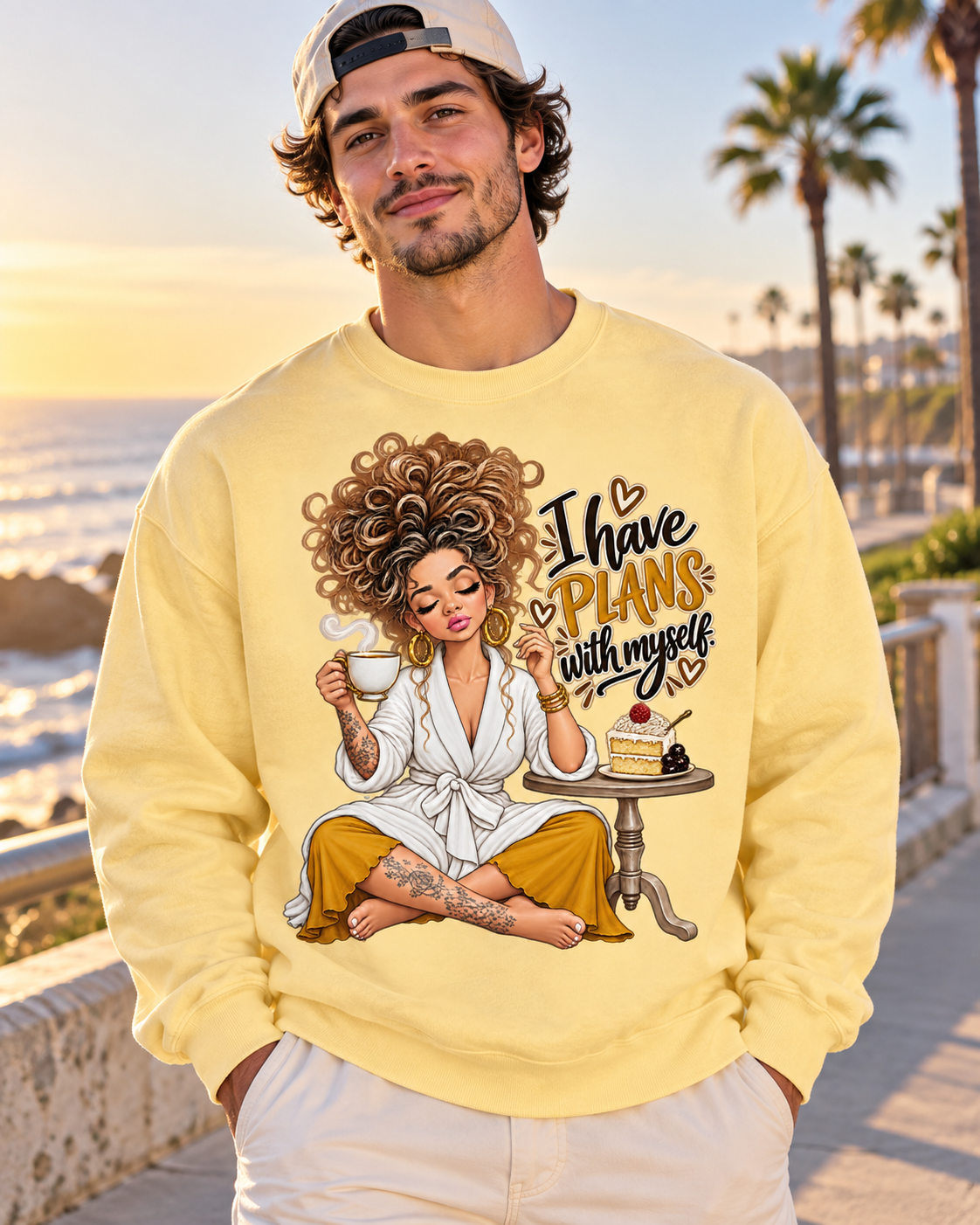 I Have Plans With Myself Sweatshirt — Cozy Self-Care Relaxation Crewneck